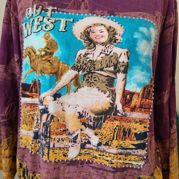 Out West Western Graphic and Beaded Tee - Picture 3 of 12